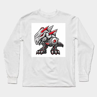 T-rex Alvarezaurus cyborg illustration for esport logo and icon Long Sleeve T-Shirt
